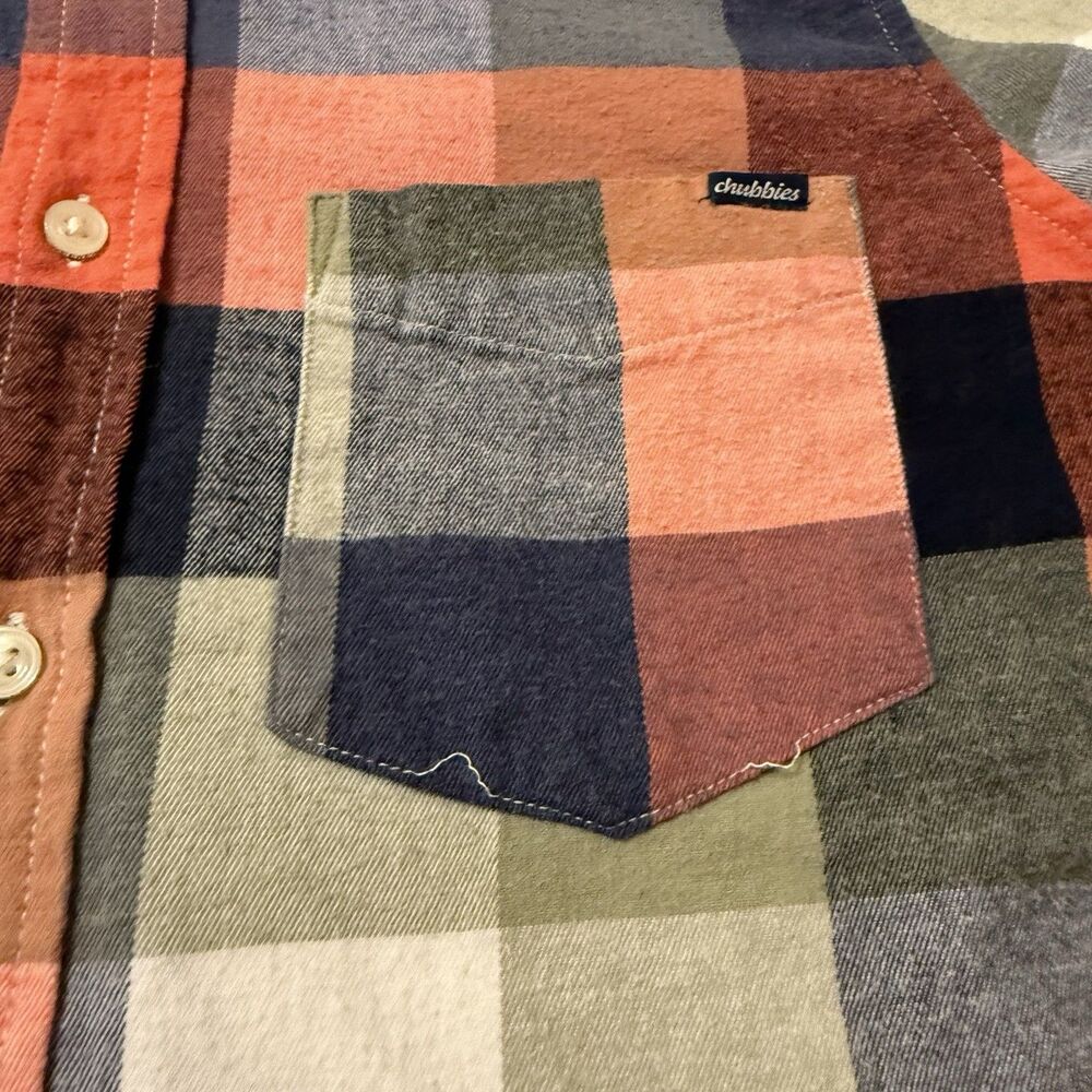 Chubbies Shirt Mens Large‎ Brushed Flannel Checkered Midweight Slim Fit Comfort - Picture 7 of 7